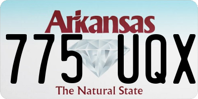 AR license plate 775UQX