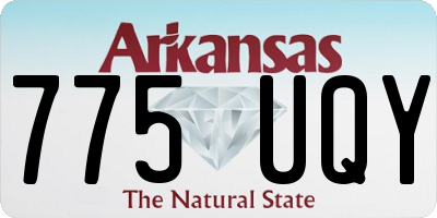 AR license plate 775UQY