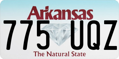 AR license plate 775UQZ