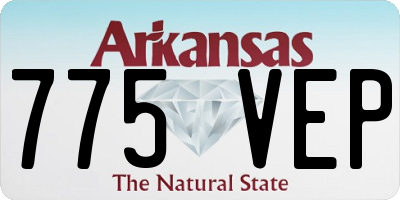 AR license plate 775VEP