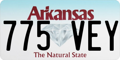 AR license plate 775VEY