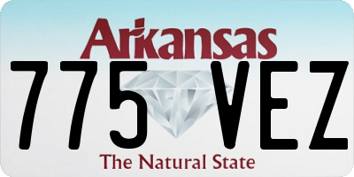 AR license plate 775VEZ