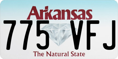 AR license plate 775VFJ