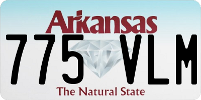 AR license plate 775VLM