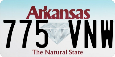 AR license plate 775VNW