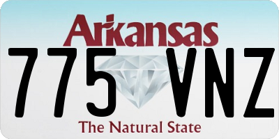 AR license plate 775VNZ