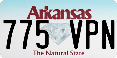 AR license plate 775VPN