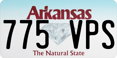 AR license plate 775VPS