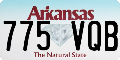 AR license plate 775VQB
