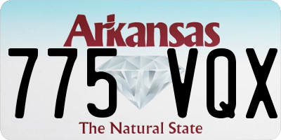 AR license plate 775VQX