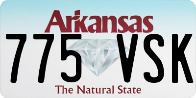AR license plate 775VSK