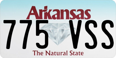 AR license plate 775VSS