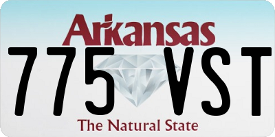 AR license plate 775VST
