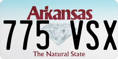 AR license plate 775VSX
