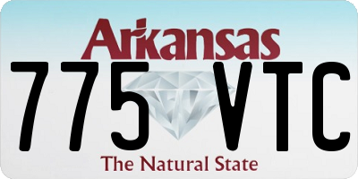 AR license plate 775VTC
