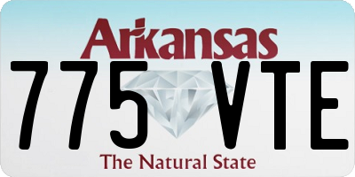 AR license plate 775VTE