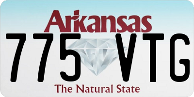 AR license plate 775VTG