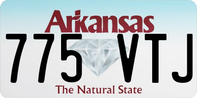 AR license plate 775VTJ