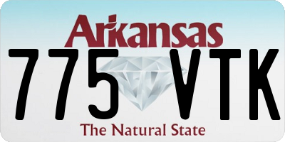 AR license plate 775VTK
