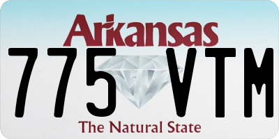 AR license plate 775VTM