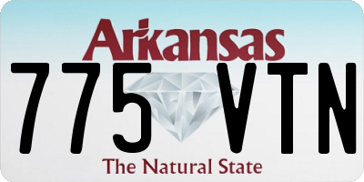 AR license plate 775VTN