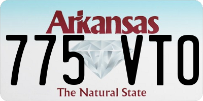 AR license plate 775VTO
