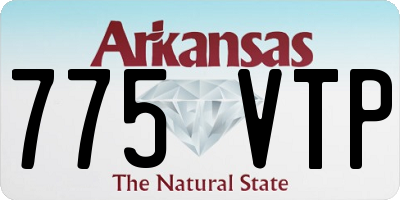 AR license plate 775VTP
