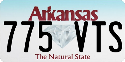 AR license plate 775VTS