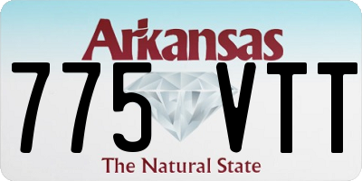 AR license plate 775VTT