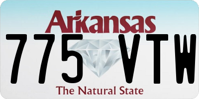 AR license plate 775VTW
