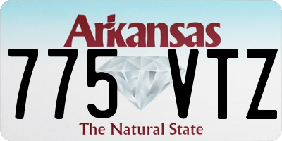 AR license plate 775VTZ