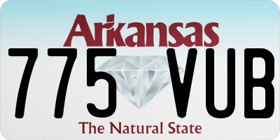 AR license plate 775VUB