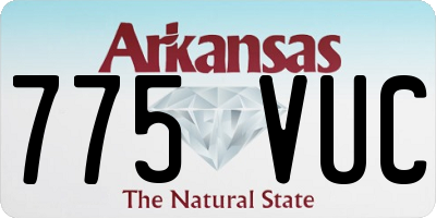 AR license plate 775VUC