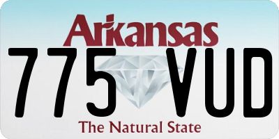 AR license plate 775VUD