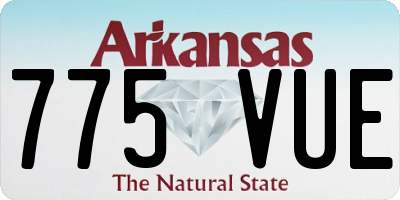 AR license plate 775VUE