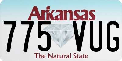 AR license plate 775VUG