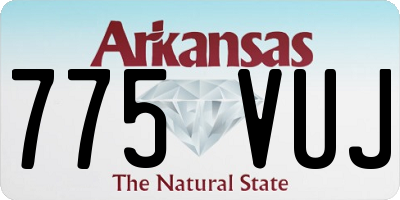 AR license plate 775VUJ