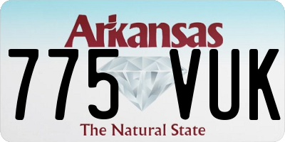 AR license plate 775VUK