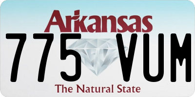 AR license plate 775VUM
