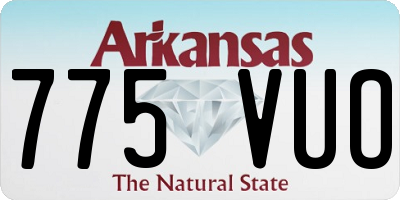 AR license plate 775VUO