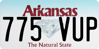 AR license plate 775VUP