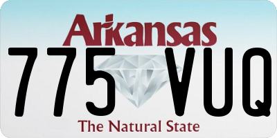 AR license plate 775VUQ