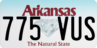 AR license plate 775VUS