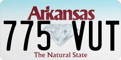AR license plate 775VUT