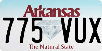 AR license plate 775VUX