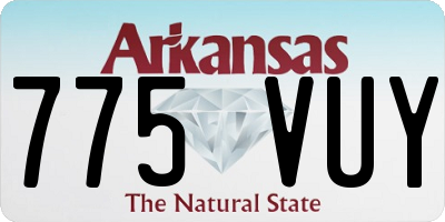 AR license plate 775VUY