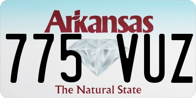 AR license plate 775VUZ