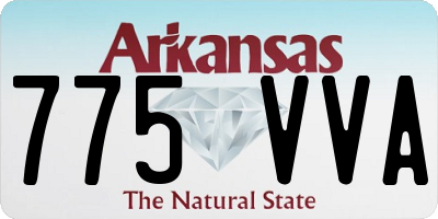 AR license plate 775VVA