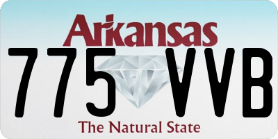 AR license plate 775VVB