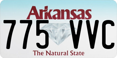 AR license plate 775VVC